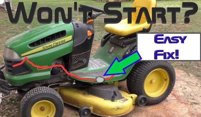 john deere lt160 won't start