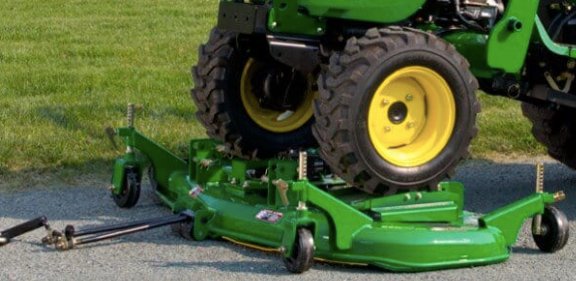 john deere drive over mower deck problems