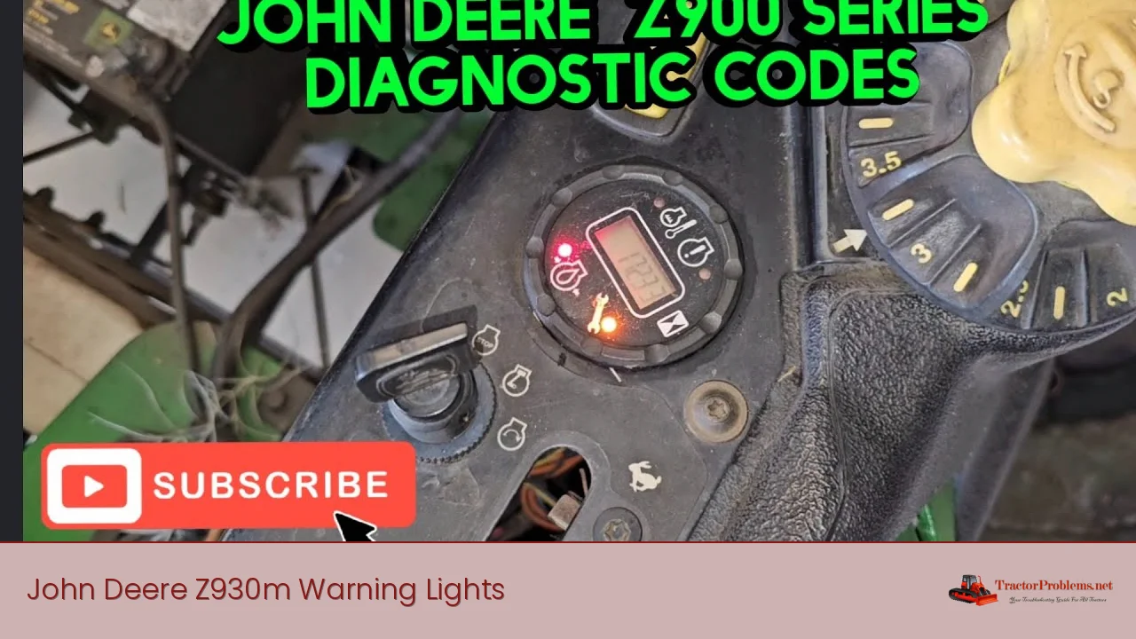 john deere z930m warning lights