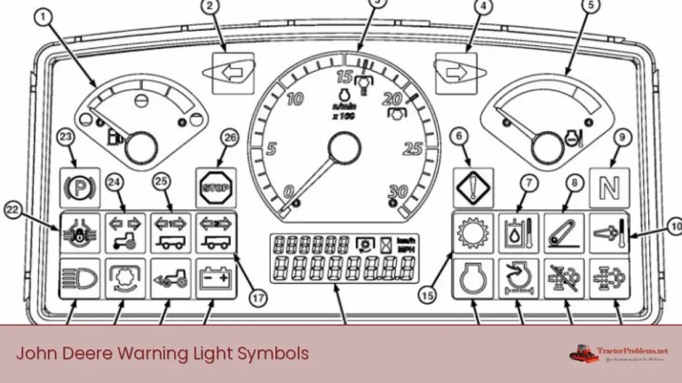 john deere warning light symbols